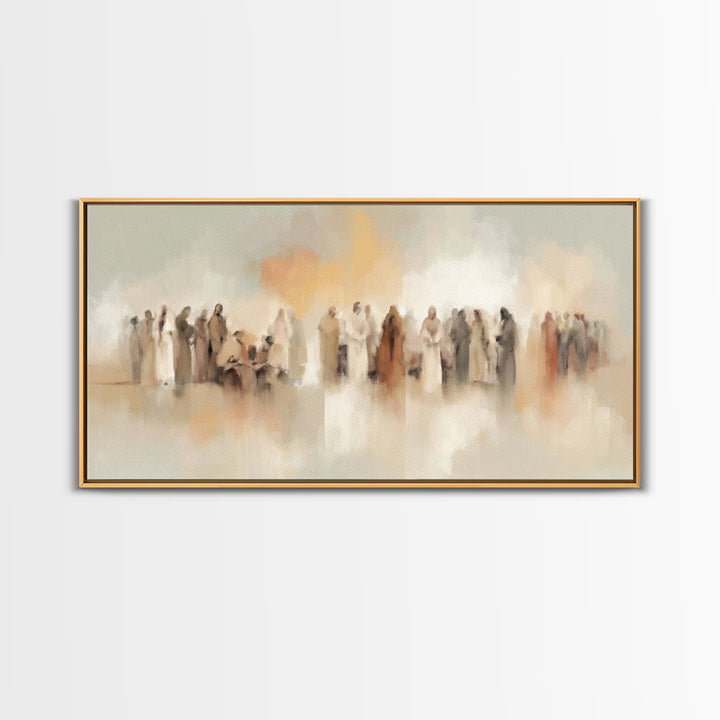 Sacred Communion – Framed Canvas Print – Christian Art Canvas – Minimalist Christian Art – Christian Wall Art – Modern Christian Art – Chri