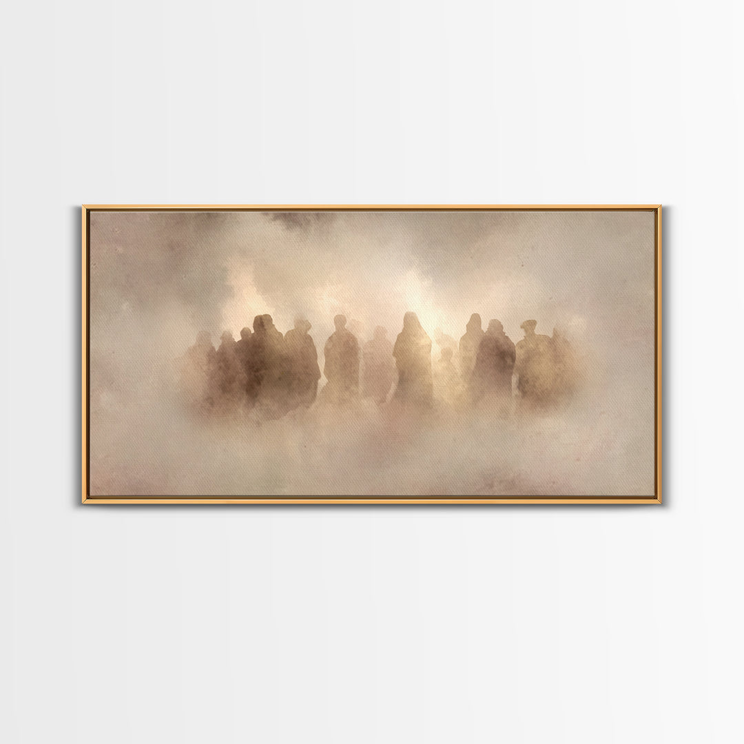Cloudborn Fellowship – Framed Canvas Print – Christian Art – Christian Wall Art – Moody Christian Art – Abstract Christian Art – Christian