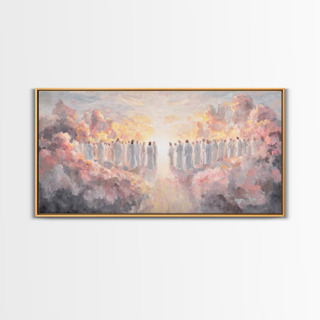 Celestial Pathway – Framed Canvas Print – Christian Wall Art – Christian Art Painting – Subtle Christian Art – Modern Christian Painting –