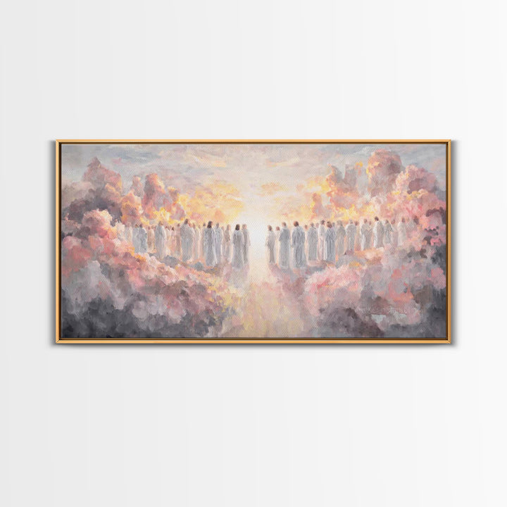 Celestial Pathway – Framed Canvas Print – Christian Wall Art – Christian Art Painting – Subtle Christian Art – Modern Christian Painting –