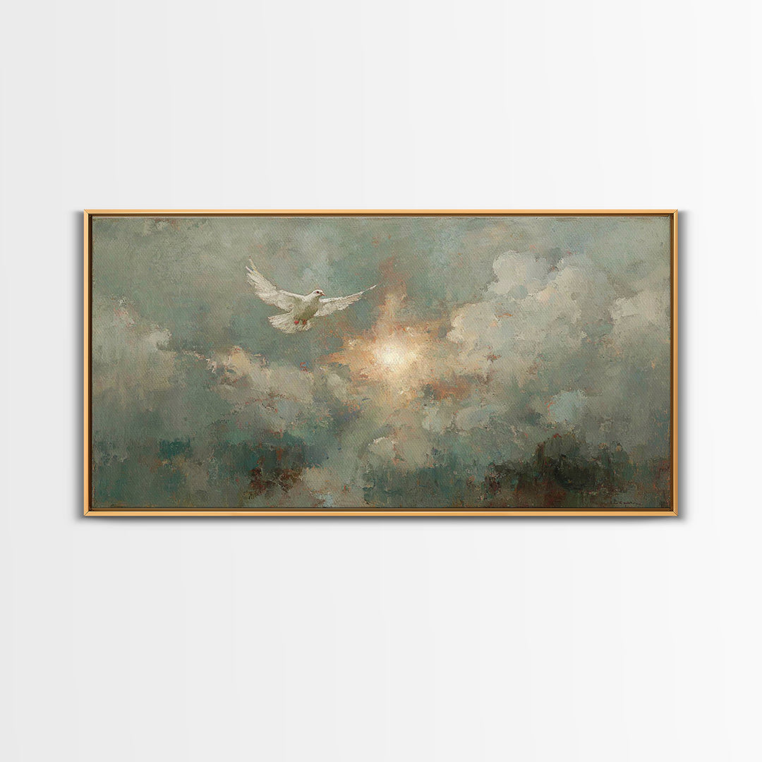 Peaceful Rise | Framed Canvas Print | Christian Art Work | Christmas Canvas Wall Art | Christian Christmas Decorations | Christian Art