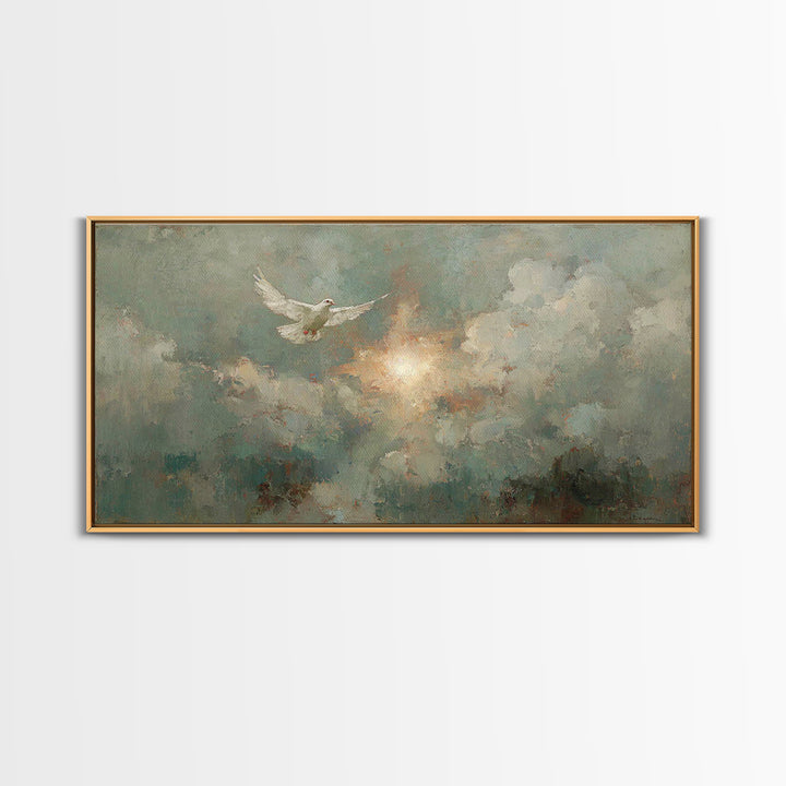 Peaceful Rise | Framed Canvas Print | Christian Art Work | Christmas Canvas Wall Art | Christian Christmas Decorations | Christian Art