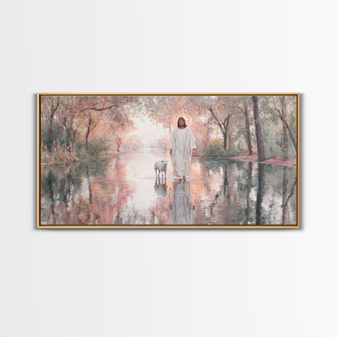 Holy Infant Calm – Framed Canvas Print – Christian Wall Art – Jesus Christmas Art – Christian Art Canvas – Christmas Art Prints