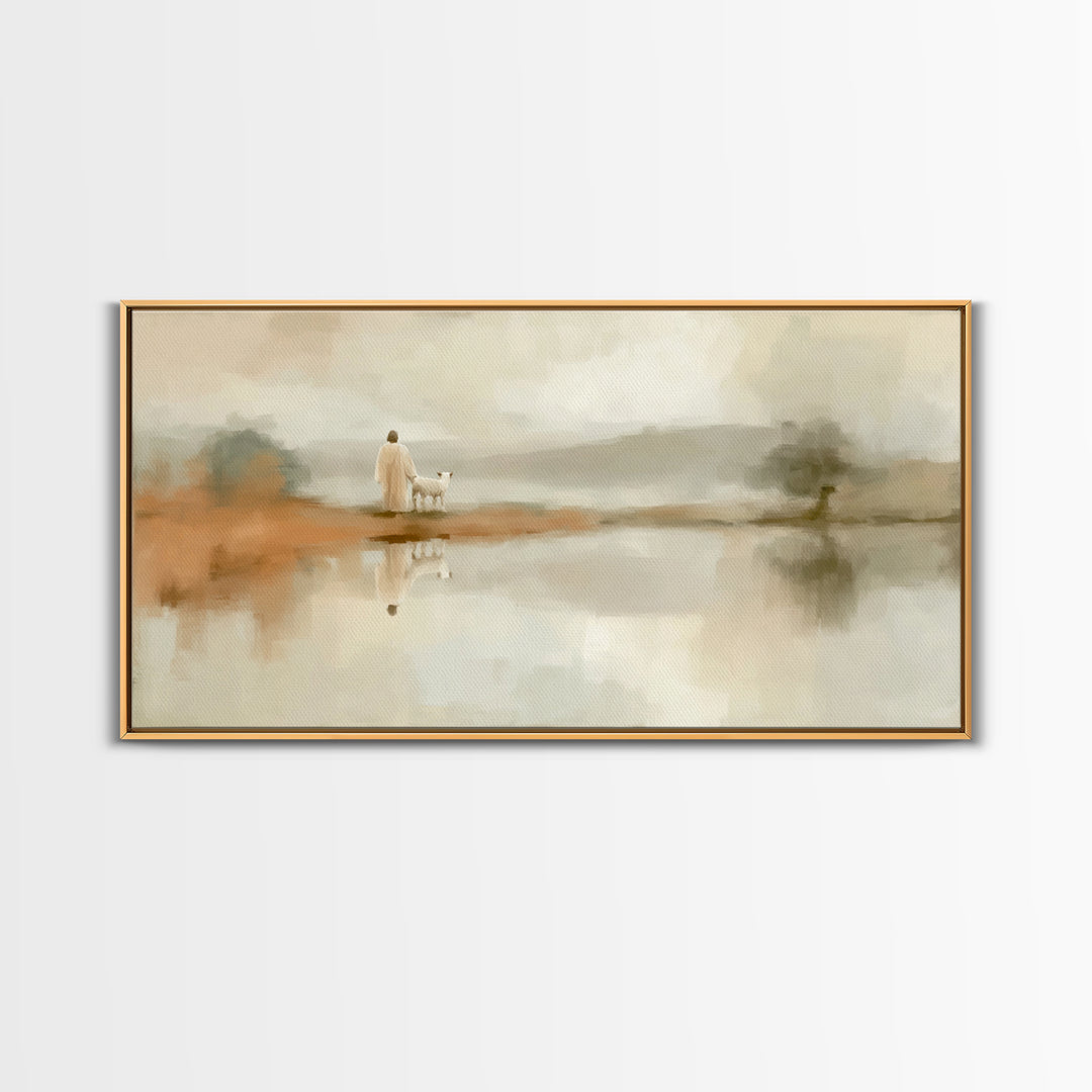 Guiding Mist Path – Framed Canvas Print – Christian Wall Art – Jesus Art Print – Christian Art Canvas – Christian Gift Ideas