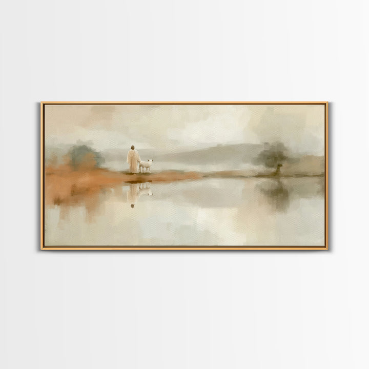 Guiding Mist Path – Framed Canvas Print – Christian Wall Art – Jesus Art Print – Christian Art Canvas – Christian Gift Ideas