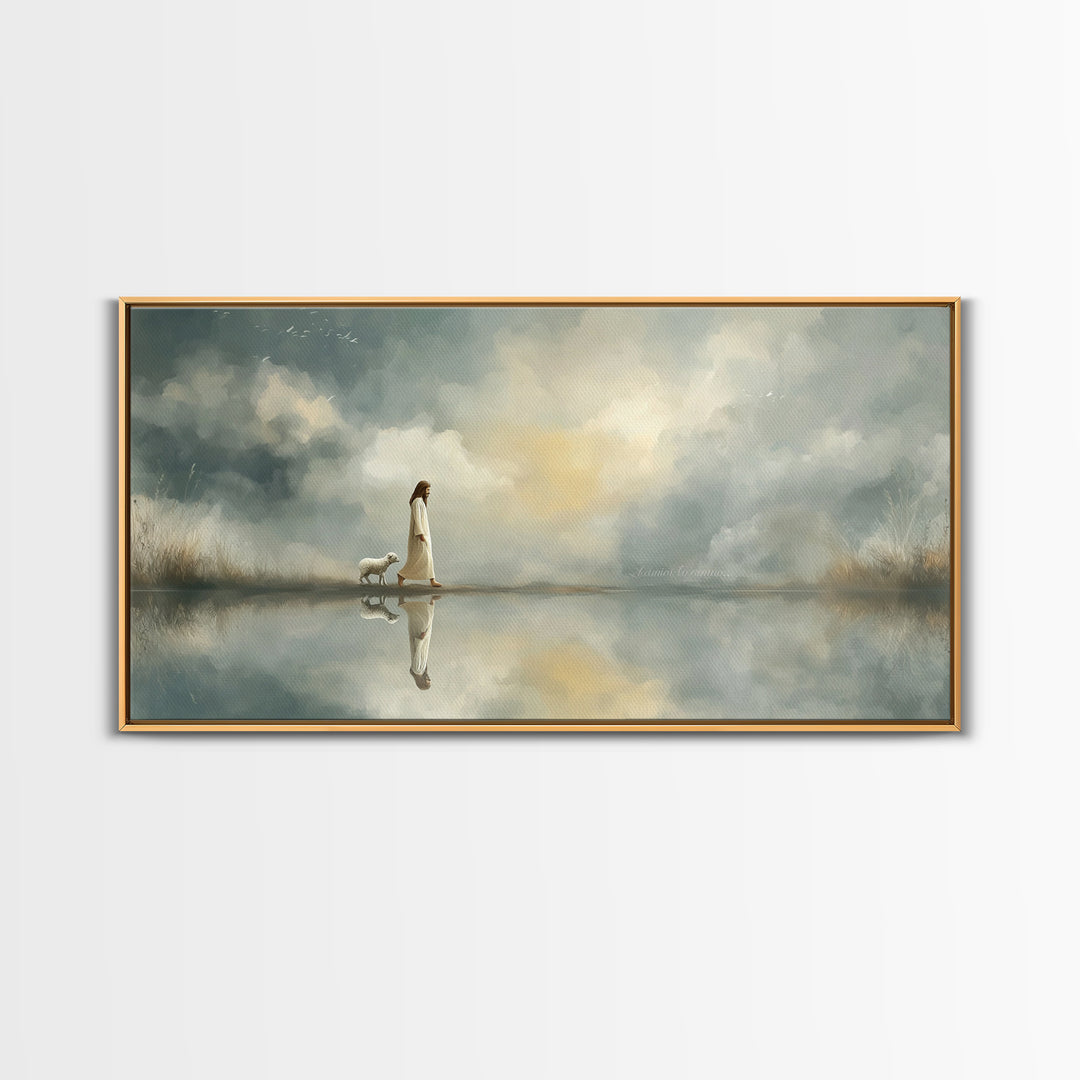 River Of Mercy – Framed Canvas Print – Christian Wall Art – Christian Art Canvas – Jesus Art Print – Christmas Art Prints