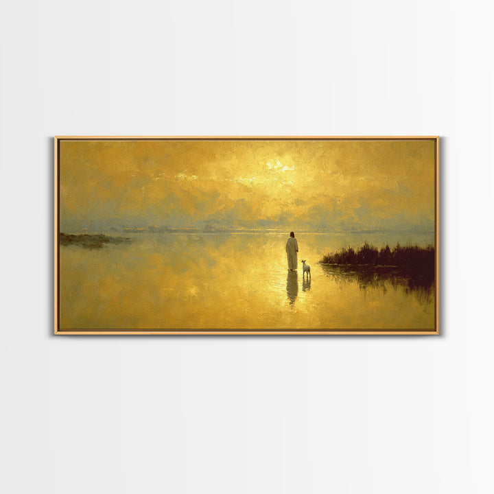 Light Of Grace | Framed Canvas Print | Christian Art | Jesus Painting | Christian Art Canvas | Christmas Wall Art | Christian Christmas Art