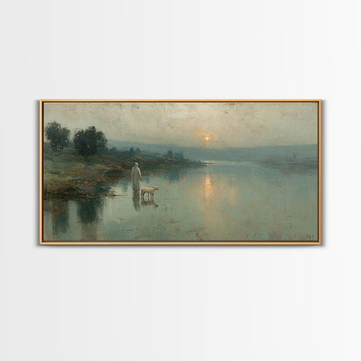 Heavenly Dawn Glory, Framed Canvas Print, Christian Wall Art, Jesus Art Print, Christian Art Canvas, Christmas Art Prints, Christian Christ