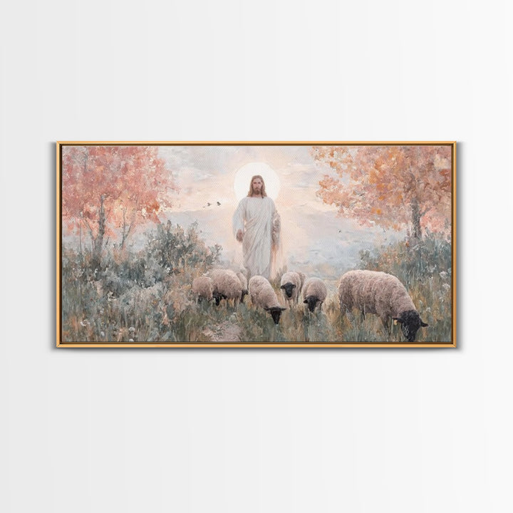 Shepherds Of Peace | Framed Canvas Print | Christian Wall Art | Christian Art Canvas | Jesus Painting | Christian Decor | Christian Christm
