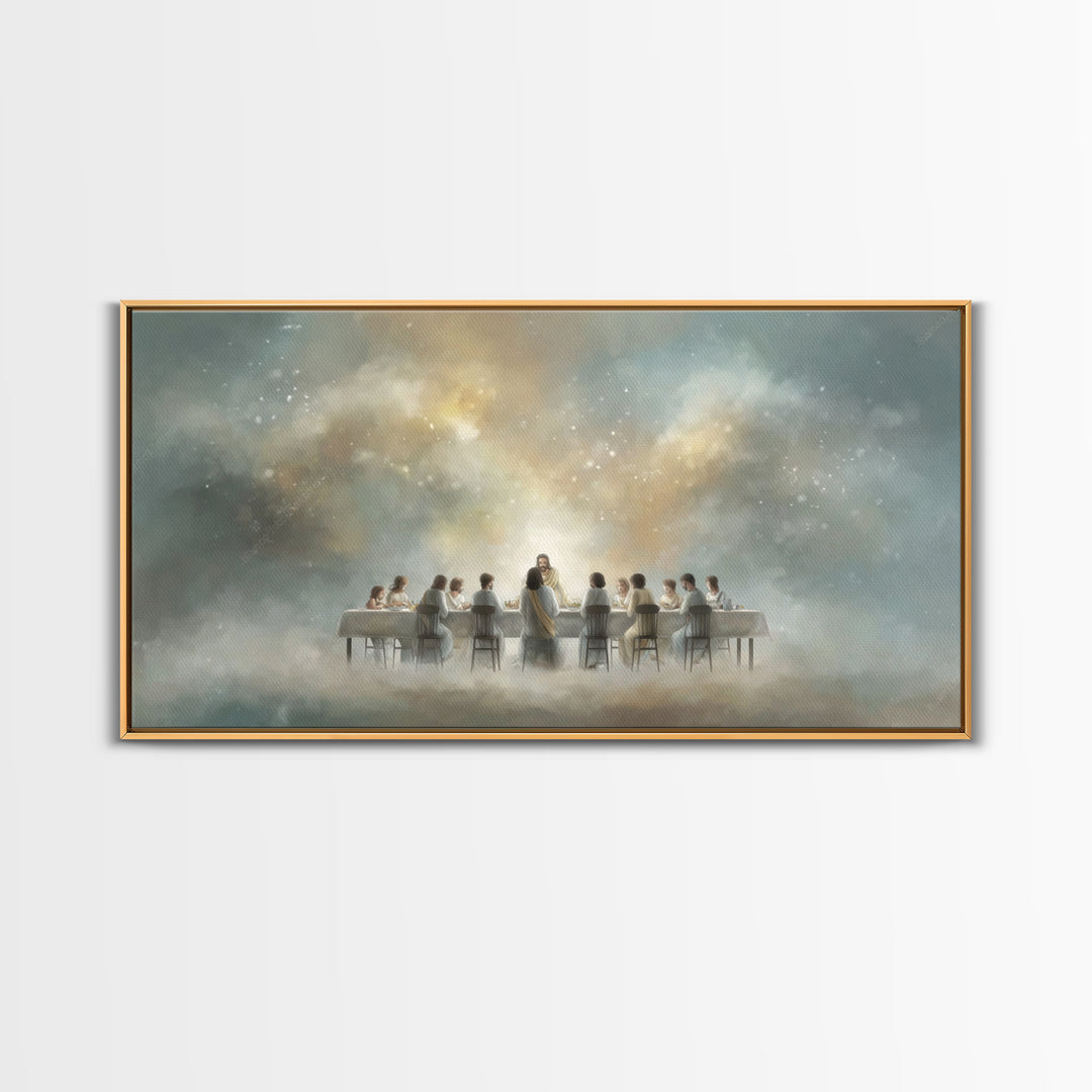 Sacred Table | Framed Canvas Print | Christian Art Work | Jesus Painting | Christian Wall Art | Christmas Canvas Wall Art | Christian Decor