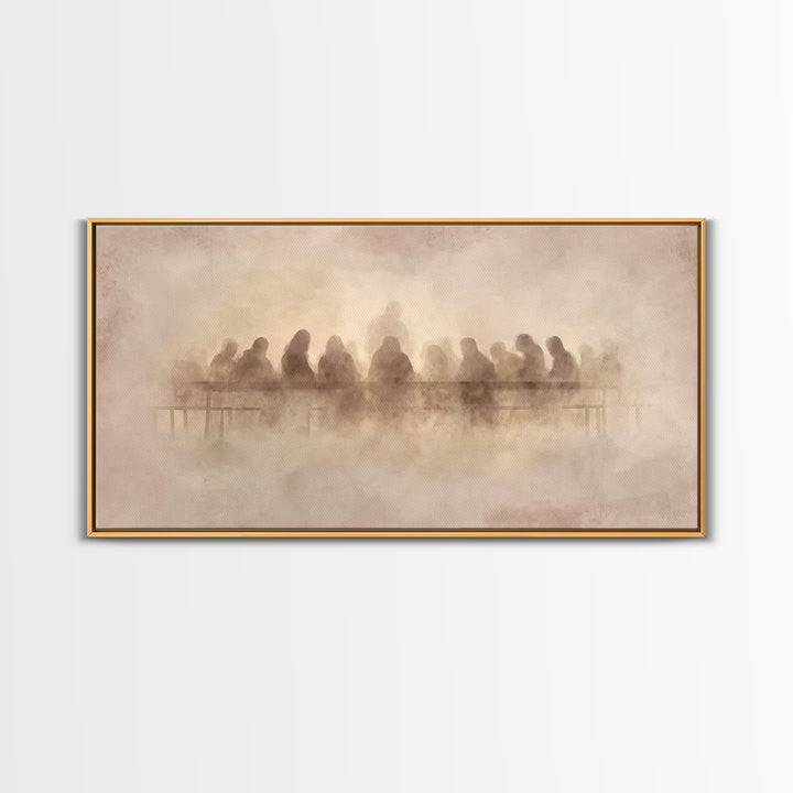 Divine Banquet – Framed Canvas Print – Christian Art Canvas – Christian Christmas Art – Jesus Painting – Christian Wall Art – Christian Gif