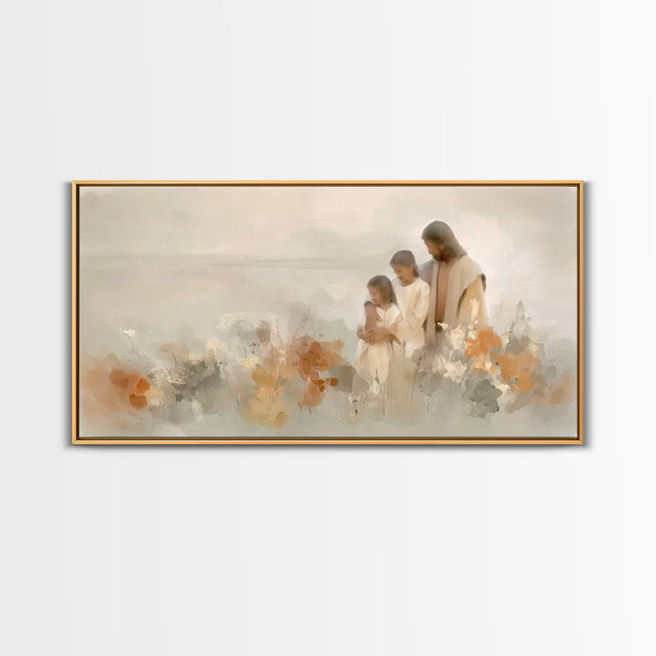Quiet Morning Grace, Framed Canvas Print, Christian Art Canvas, Jesus Painting, Christian Wall Art, Subtle Christian Art, Christian Gift Id