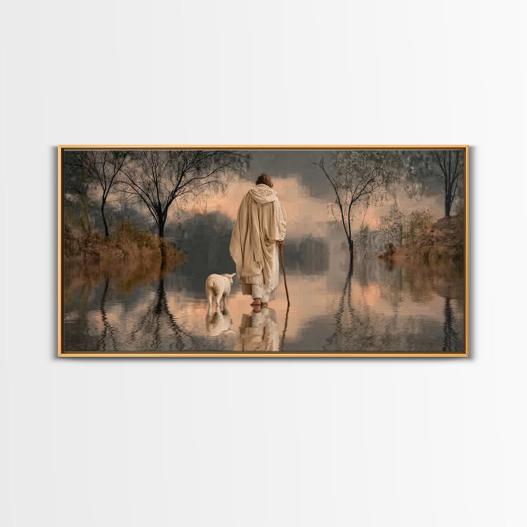 Path Of Grace - Framed Canvas Print - Jesus Painting - Christian Art Canvas - Christian Wall Art - Christian Christmas Art
