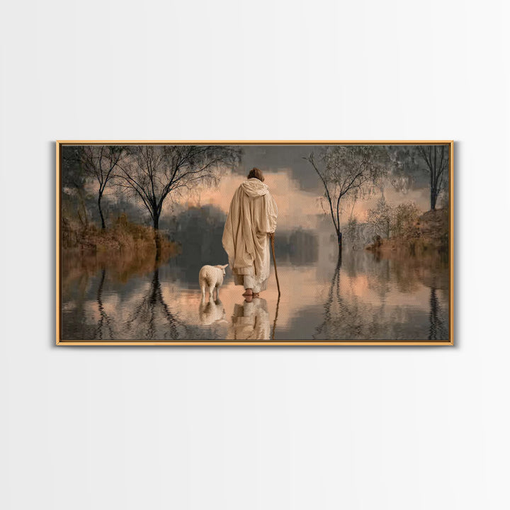 Path Of Grace - Framed Canvas Print - Jesus Painting - Christian Art Canvas - Christian Wall Art - Christian Christmas Art