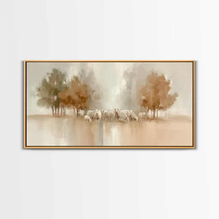 Pasture Serenity - Framed Canvas Print - Christian Art Print - Pastoral Scenery - Christian Wall Art - Subtle Christian Art