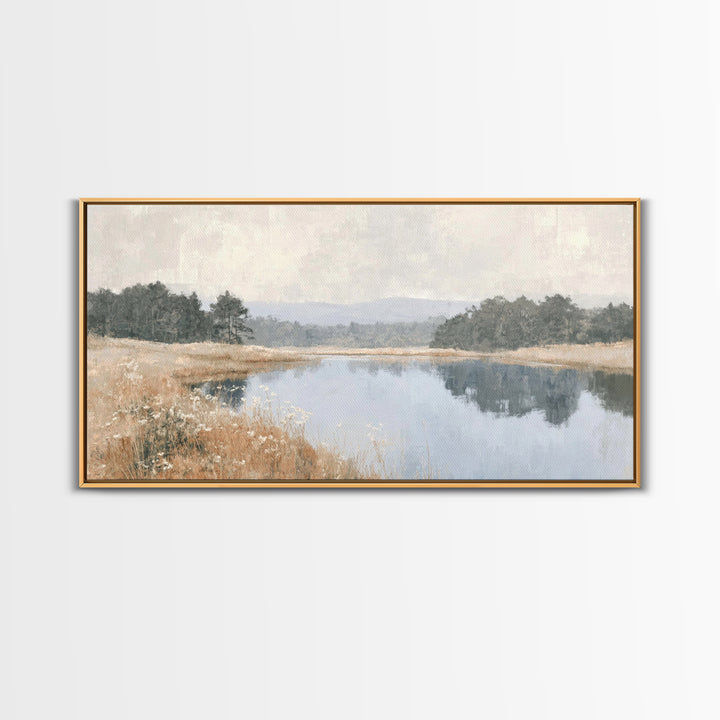Fields Of Peace - Framed Canvas Print - Christian Art Canvas - Subtle Christian Paintings - Christian Art Print - Christian Decor