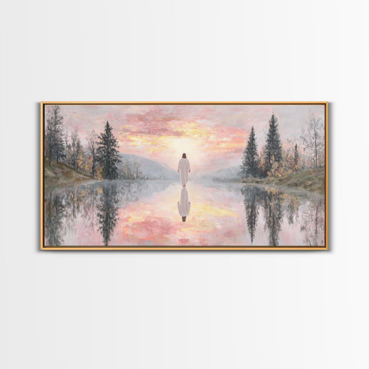 Radiant Dawn Blessing | Framed Canvas Print | Christian Wall Art | Jesus Painting | Christian Art Canvas | Christmas Art | Christian Christ