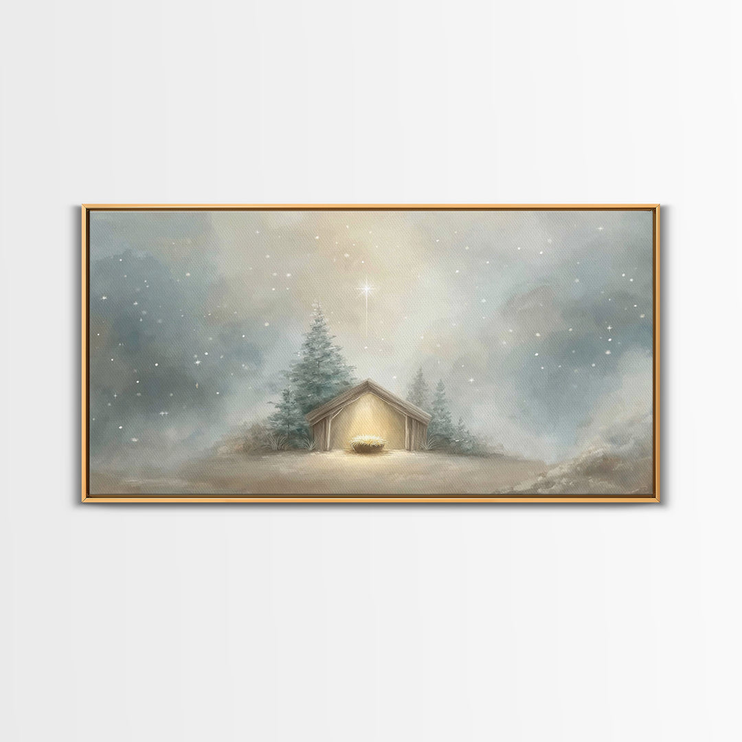 Star of Bethlehem – Framed Canvas Print – Christmas Art – Christian Wall Art – Christian Christmas Art – Christian Art Canvas – Christian D