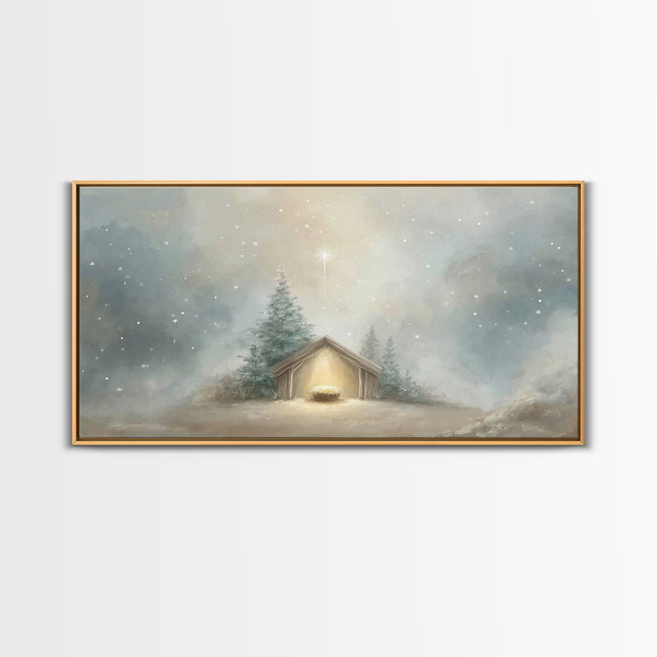Star of Bethlehem – Framed Canvas Print – Christmas Art – Christian Wall Art – Christian Christmas Art – Christian Art Canvas – Christian D
