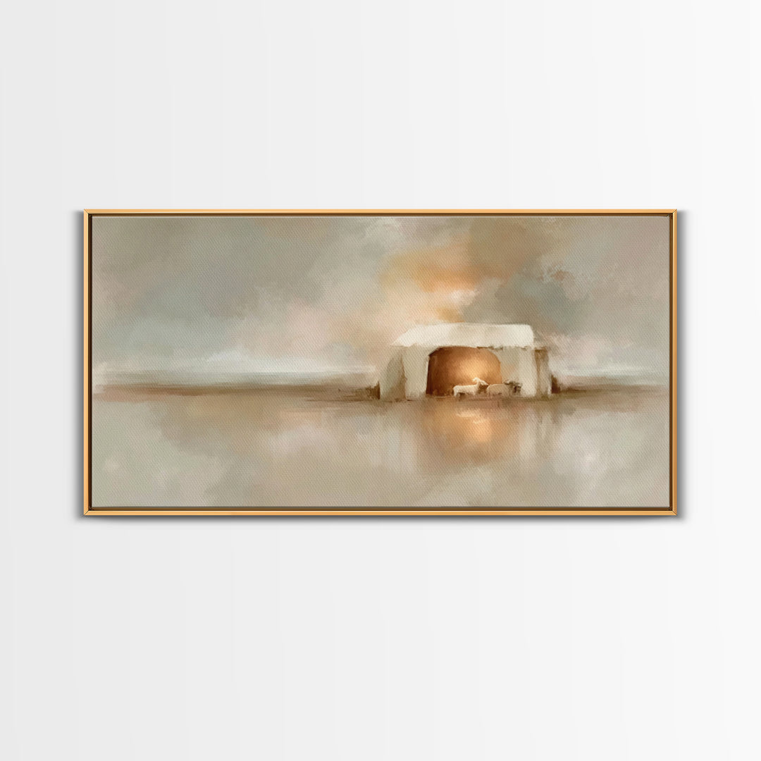 Dawn of Hope – Framed Canvas Print – Christian Wall Art – Christmas Art – Christian Art Canvas – Christian Christmas Art – Christian Decor