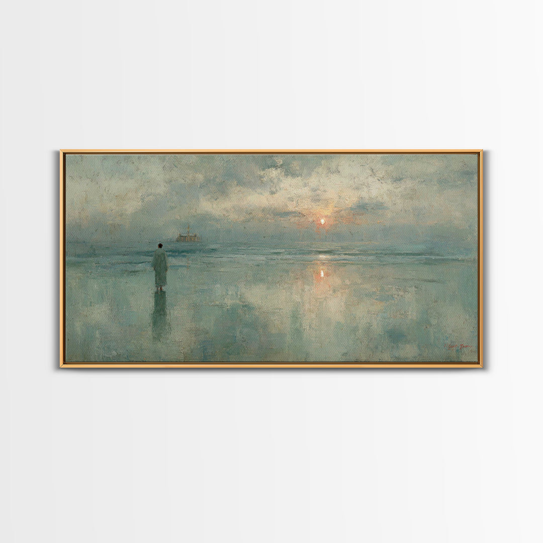 Solitary Grace Path – Framed Canvas Print – Christian Wall Art – Christian Art Canvas – Jesus Painting – Subtle Christian Art – Christian D