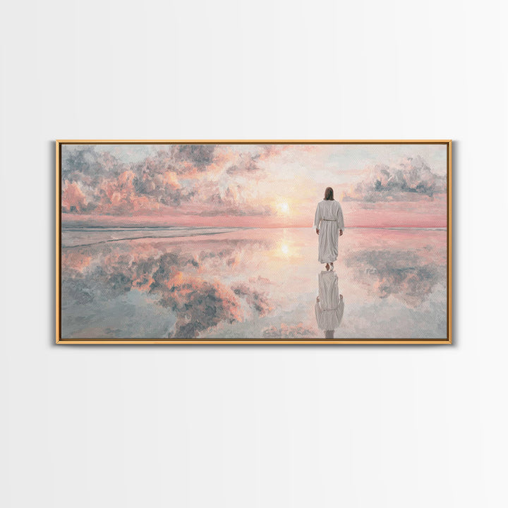 Heavenly Path – Framed Canvas Print – Christian Wall Art – Jesus Painting – Christian Art Canvas – Modern Christian Art – Christian Gift Id