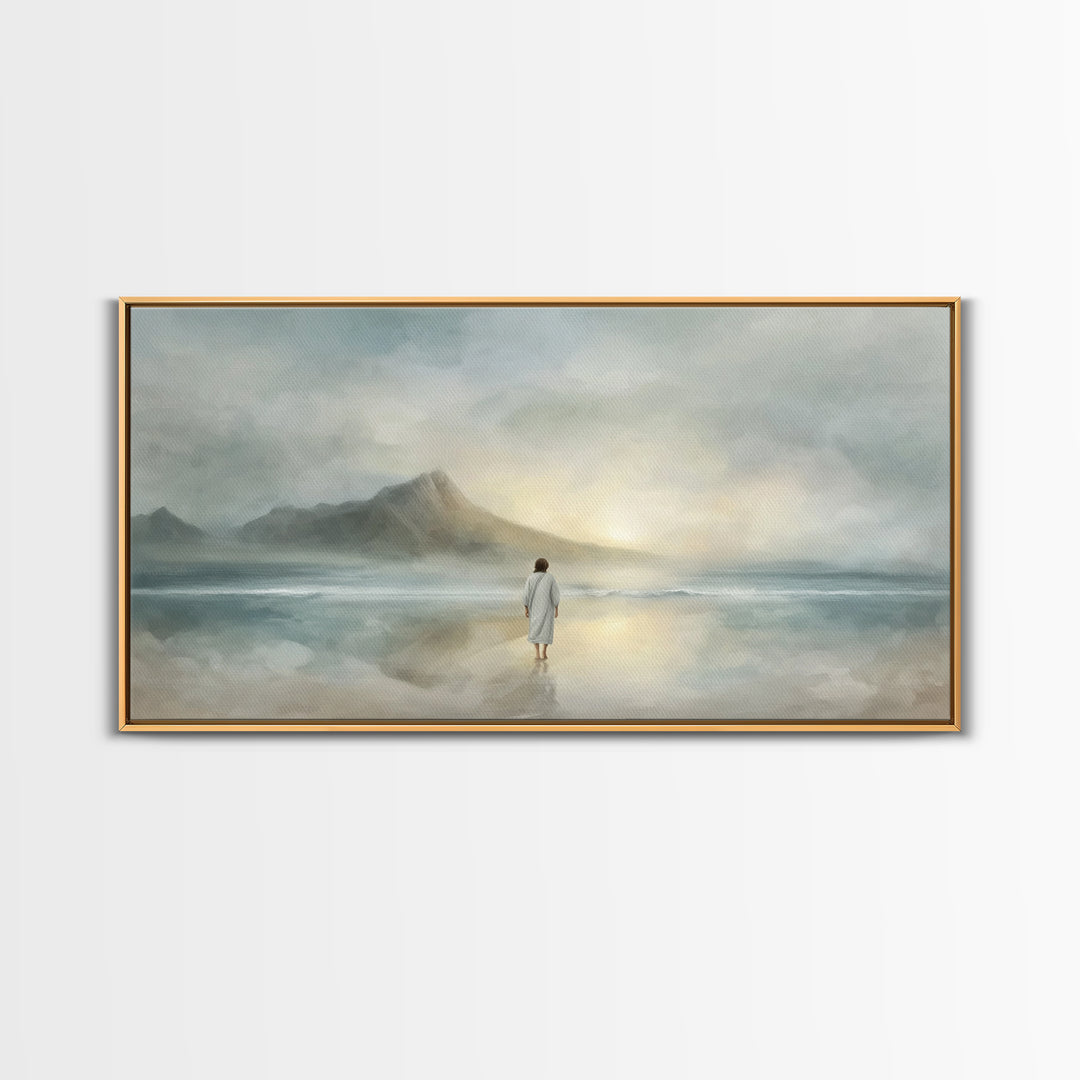 Dawn of Peace – Framed Canvas Print – Christian Art Canvas – Large Christian Painting – Subtle Christian Art – Christian Wall Art – Christi
