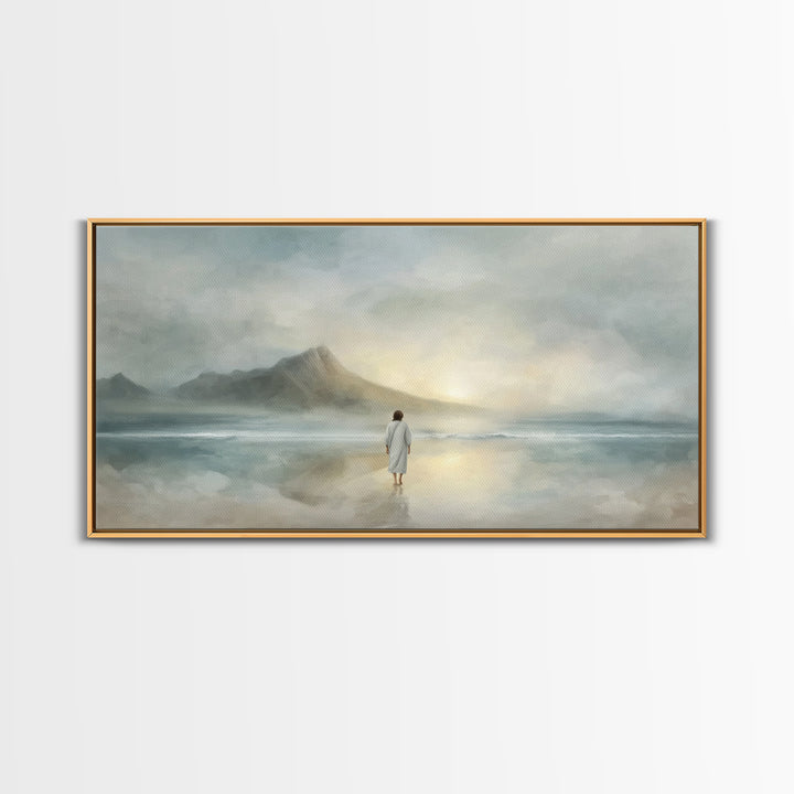 Dawn of Peace – Framed Canvas Print – Christian Art Canvas – Large Christian Painting – Subtle Christian Art – Christian Wall Art – Christi