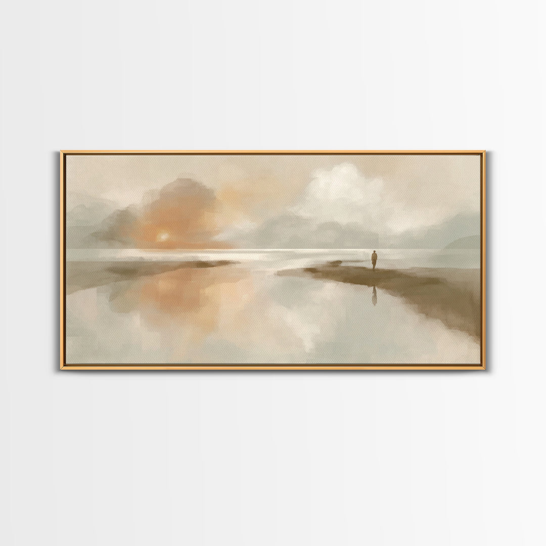 Sacred Stillness – Framed Canvas Print, Christian Wall Art, Christian Art Work, Modern Christian Art, Christian Painting, Unique Christian