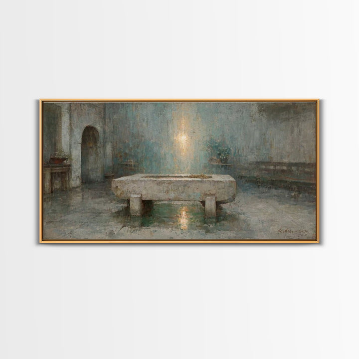 Desert Light – Framed Canvas Print | Christian Wall Art | Abstract Christian Art | Subtle Christian Paintings | Christian Art Canvas | Chri