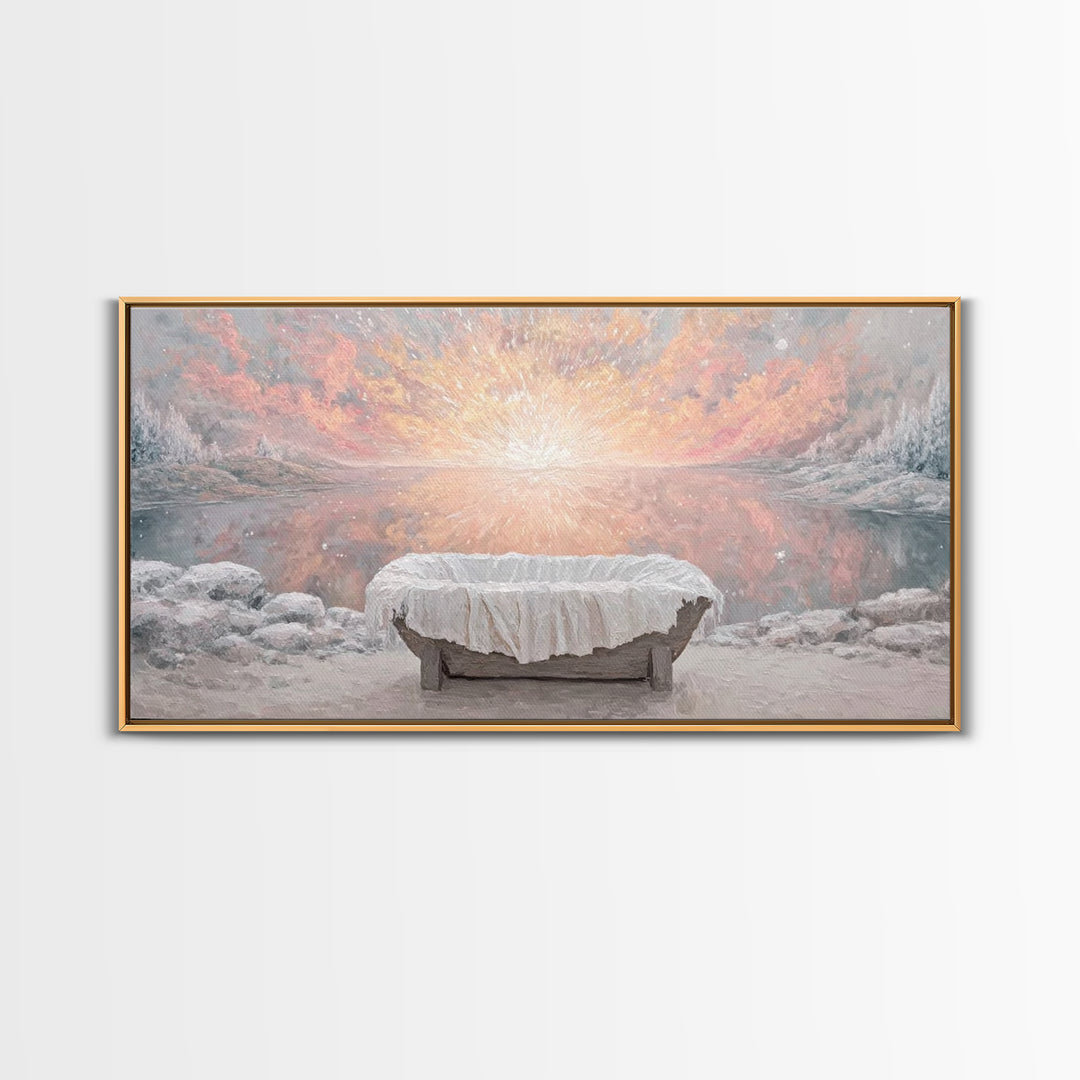 Rising Glory – Framed Canvas Print, Christian Art Work, Christian Wall Art, Modern Christian Art, Christian Decoration, Christian Art Canva