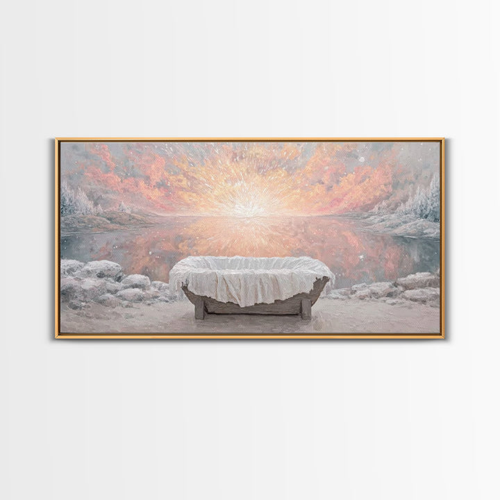 Rising Glory – Framed Canvas Print, Christian Art Work, Christian Wall Art, Modern Christian Art, Christian Decoration, Christian Art Canva