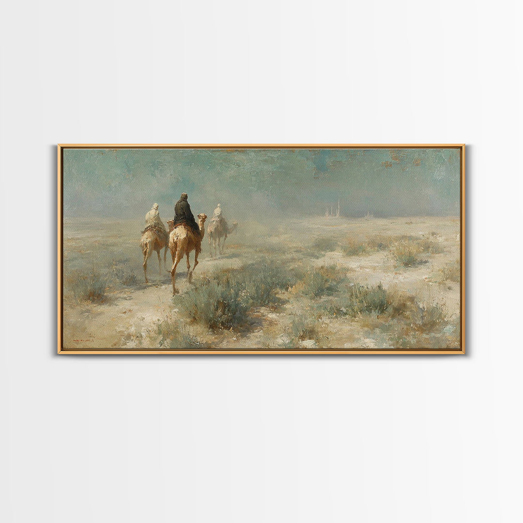 Journey Through Silence | Framed Canvas Print | Christian Art Canvas | Christian Wall Art | Vintage Christian Art | Christmas Art | Christi