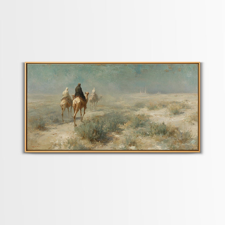 Journey Through Silence | Framed Canvas Print | Christian Art Canvas | Christian Wall Art | Vintage Christian Art | Christmas Art | Christi