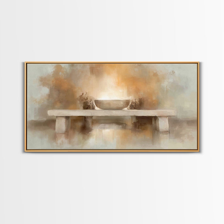 Altar Of Light – Framed Canvas Print – Christian Wall Art – Christian Art Canvas – Christian Christmas Art – Christian Decor