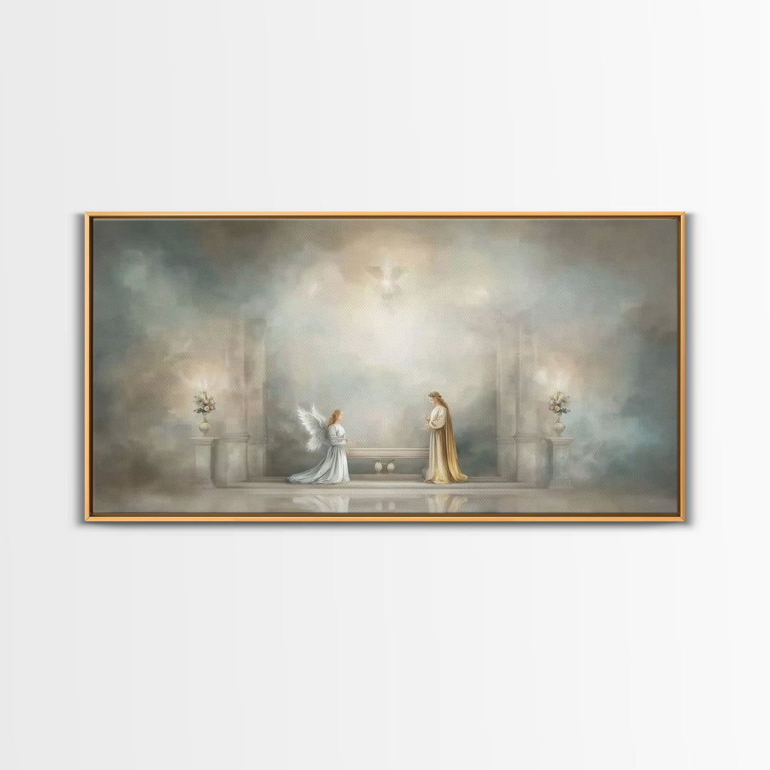 Heavenly Sanctuary | Framed Canvas Print | Christian Art Canvas | Christian Wall Art | Modern Christian Art | Jesus Painting | Christmas Ar