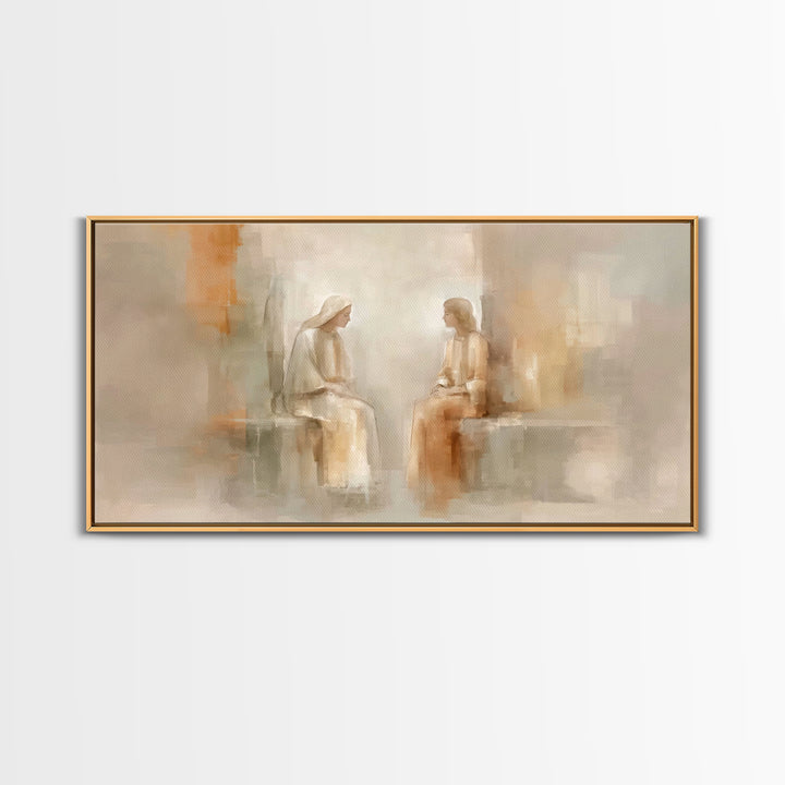 Quiet Revelation – Framed Canvas Print – Minimalist Christian Art – Christian Art Print – Subtle Christian Paintings – Christian Wall Art –