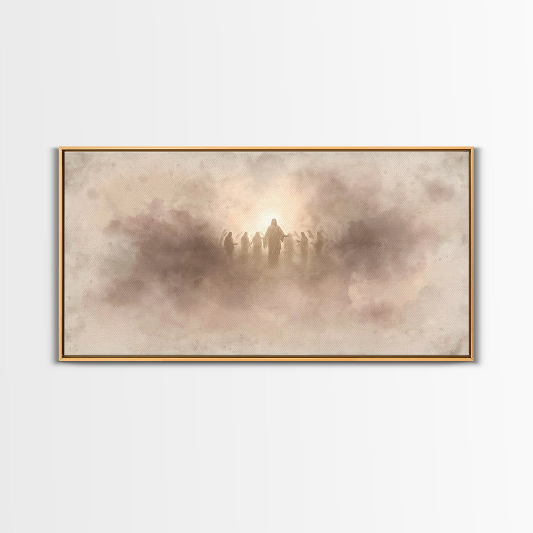 Eternal Light – Framed Canvas Print – Christian Art Painting – Christian Wall Art – Jesus Painting Canvas – Moody Christian Art – Christian
