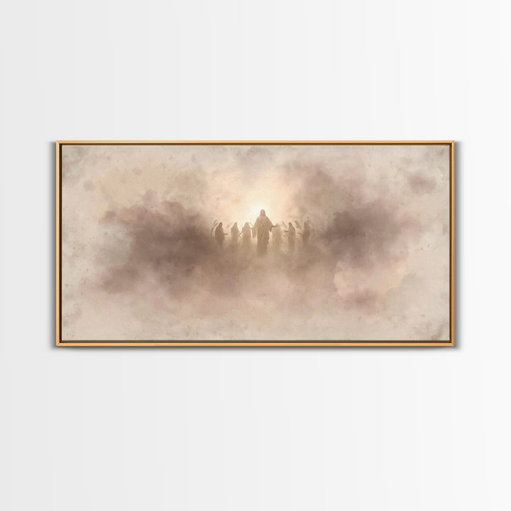 Eternal Light – Framed Canvas Print – Christian Art Painting – Christian Wall Art – Jesus Painting Canvas – Moody Christian Art – Christian