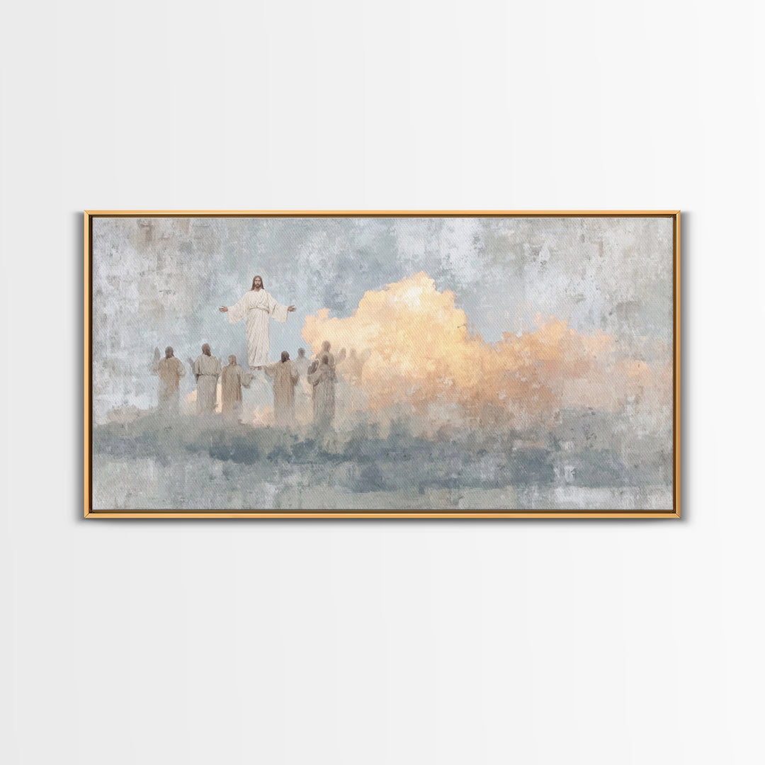 Risen Glory | Framed Canvas Print | Jesus Painting | Christian Wall Art | Christian Art Canvas | Modern Christian Painting | Christian Chri