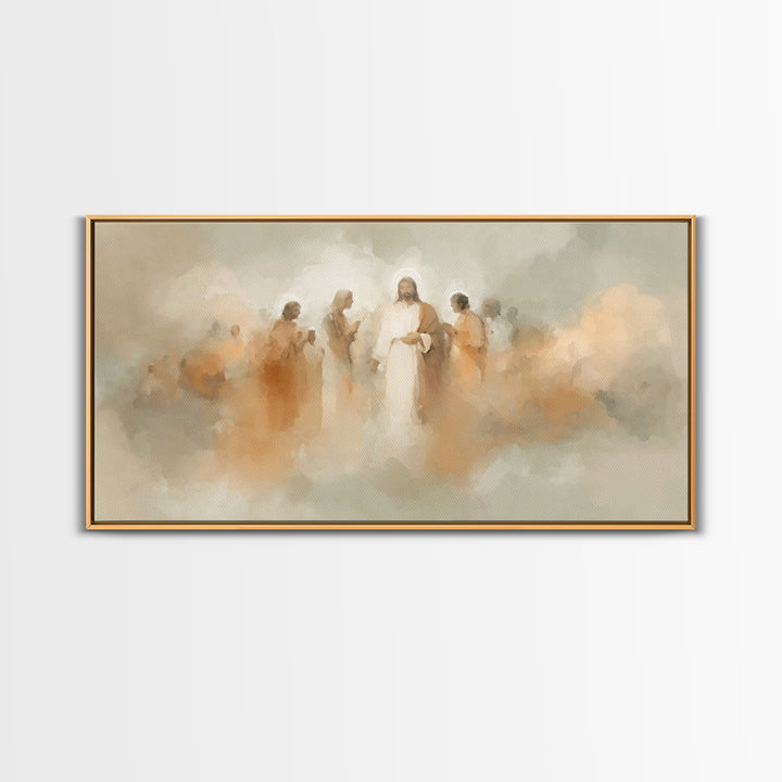 Ascension Cloud, Framed Canvas Print, Christian Paintings, Jesus Wall Art, Christian Art Canvas, Large Christian Painting, Christian Home D