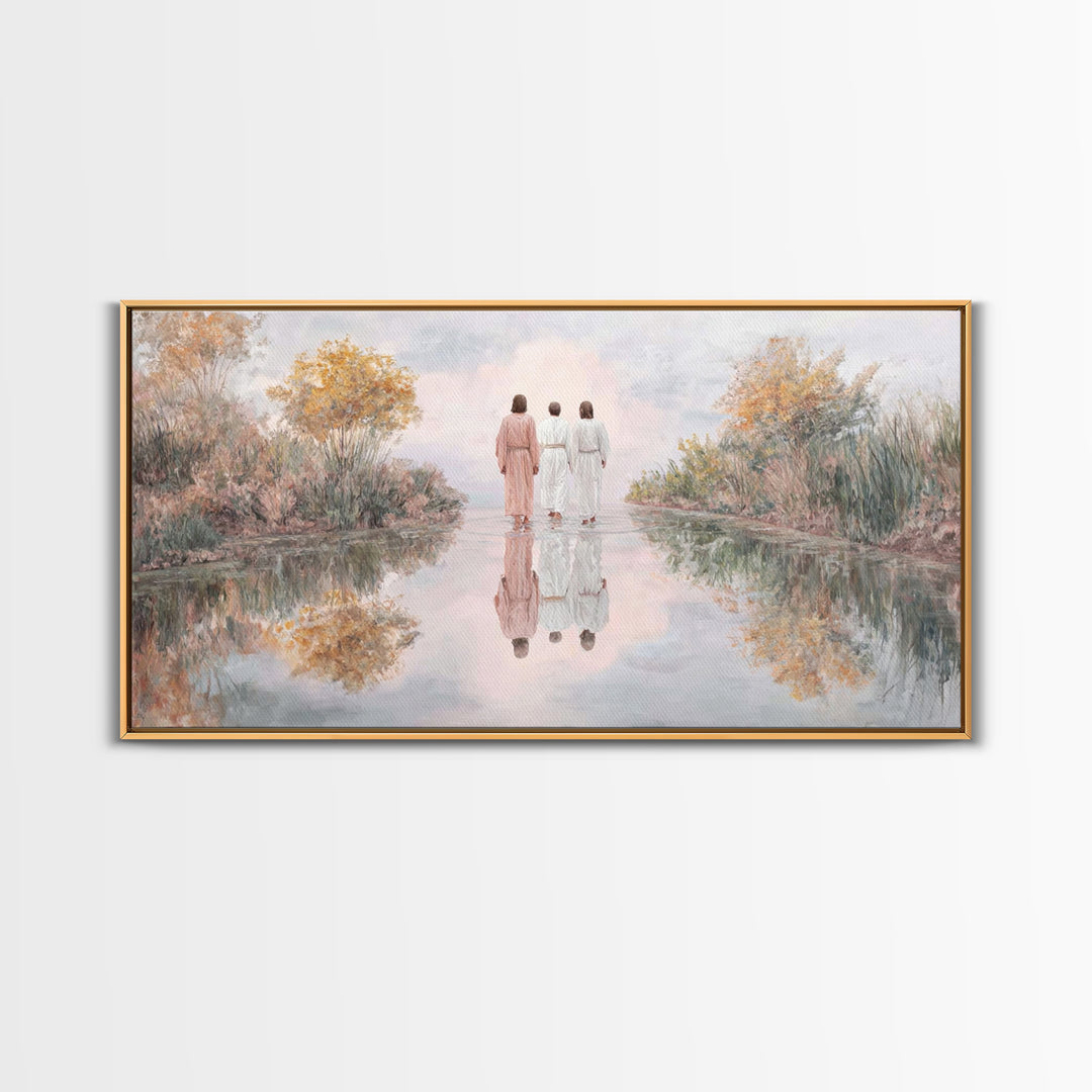 Walk Of Faith | Framed Canvas Print | Christian Art Canvas | Jesus Painting | Christian Gift Ideas | Christian Wall Art | Modern Christian