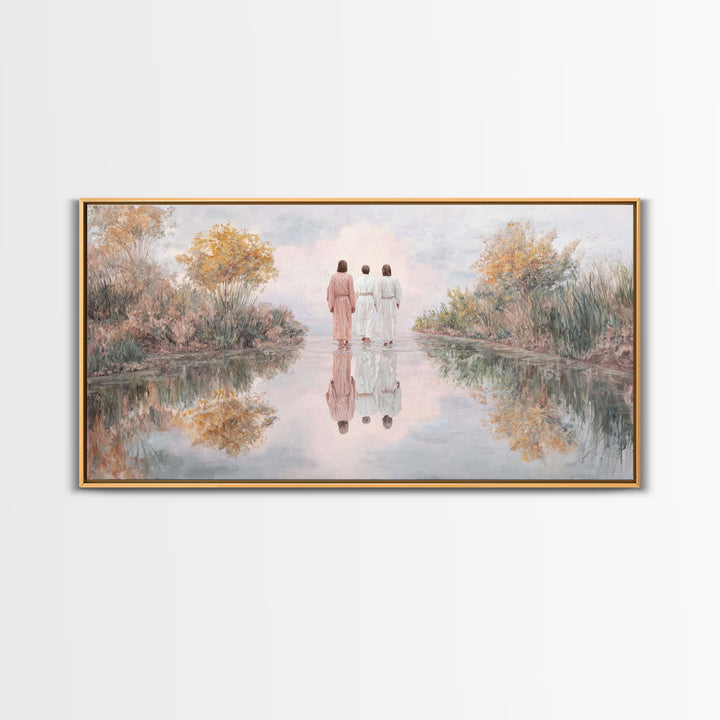 Walk Of Faith | Framed Canvas Print | Christian Art Canvas | Jesus Painting | Christian Gift Ideas | Christian Wall Art | Modern Christian