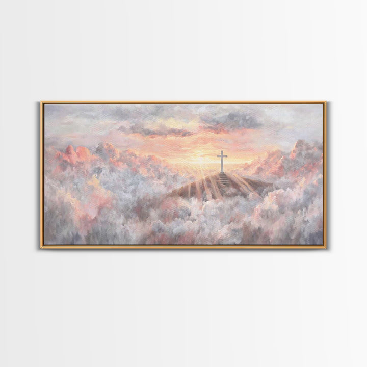 Dawn Of Mercy | Framed Canvas Print | Christian Art Canvas | Christian Wall Art | Modern Christian Art | Christian Christmas Art | Jesus Pa