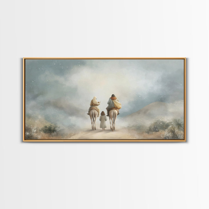 Sacred Ascent – Framed Canvas Print – Christian Art – Christian Art Prints – Christmas Canvas Wall Art – Christian Wall Art – Jesus Christm