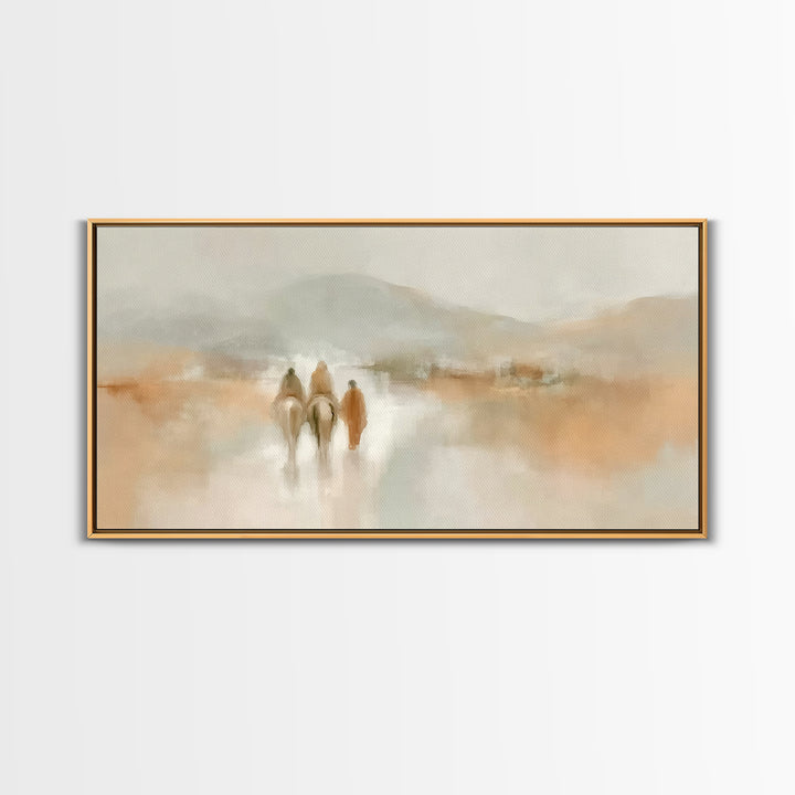 Guiding Pilgrims – Framed Canvas Print – Christian Wall Art – Christian Art Canvas – Christmas Art – Christian Christmas Art – Xmas Art
