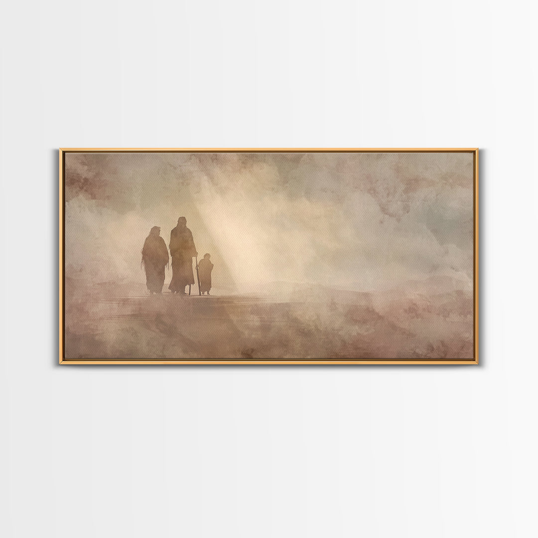 Dawn Refuge – Framed Canvas Print – Christian Wall Art – Christian Art Work – Christmas Art – Christian Decor – Jesus Painting