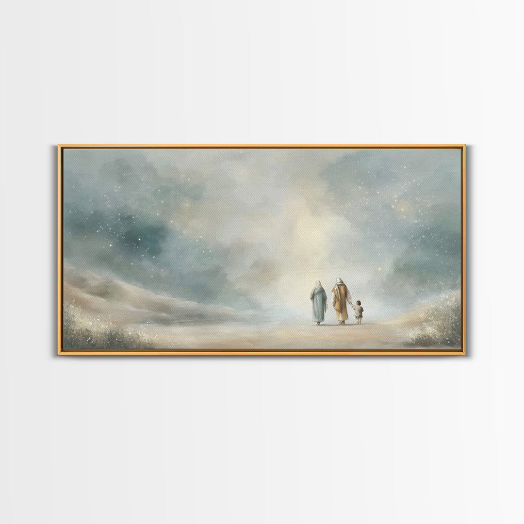 Stars Of Hope | Framed Canvas Print | Christian Wall Art | Christian Art Print | Christmas Art | Christian Decor | Jesus Painting