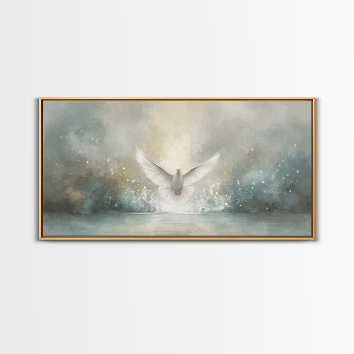Heavenly Promise – Framed Canvas Print – Christian Art Canvas – Christian Wall Art – Christmas Art – Christian Painting – Christian Decor