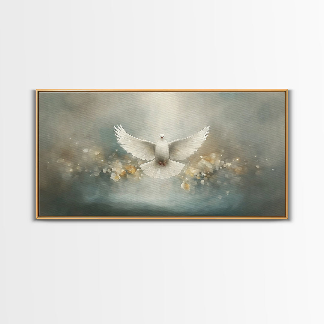 Divine Stillness – Framed Canvas Print – Christian Wall Art – Christian Art Canvas – Christian Painting – Christmas Art – Christian Decor